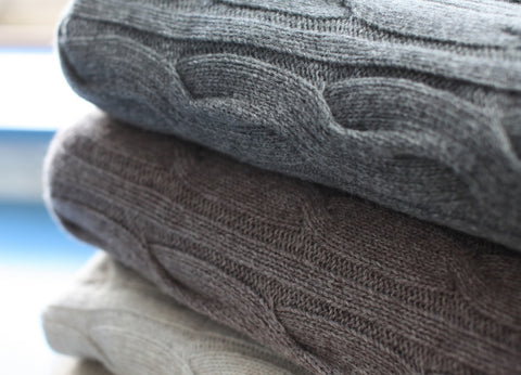 Charcoal Grey Lambswool Throw