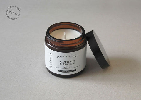 Plum & Ashby Refresh Travel Candle - Citrus & Basil