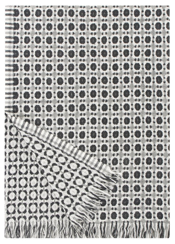 Grey and Black Wool Blanket