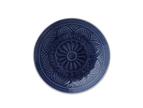 Ocean Blue Patterned Ceramic Dinner Plate