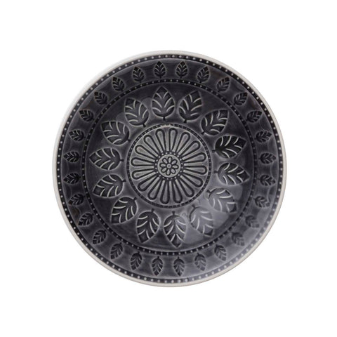 Charcoal Black Patterned Small Bowl