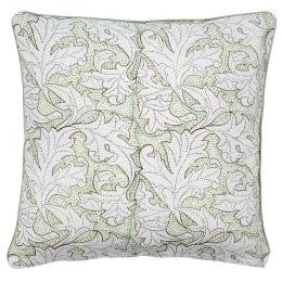 Green Flora Print Cushion