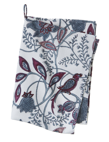 Blue Phulphul Print Tea Towel