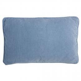 Blue Light Velvet Button Closure Cushion