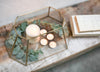 Geometric Brass & Glass Lantern