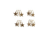 Star Brass Napkin Rings - Set of Four