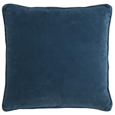 Dark Teal Blue Square Velvet Cushion