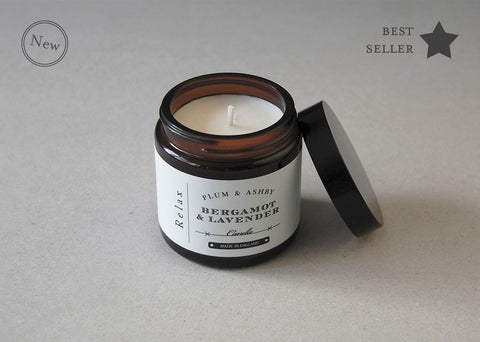 Plum & Ashby Relax Travel Candle - Bergamot & Lavender