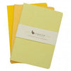 Set of Three Mini Notepads - Sunshine Yellow