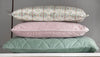 Nude Pink Velvet Button Closure Cushion