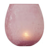 Frosted Coral Tealight Glass