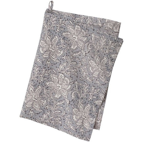 Grey Lakshmi Print Tea Towel
