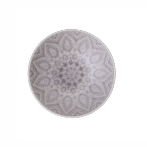 Pale Grey Patterned Stoneware Small Bowl