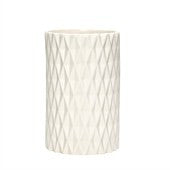 White Porcelain Vase with Pattern