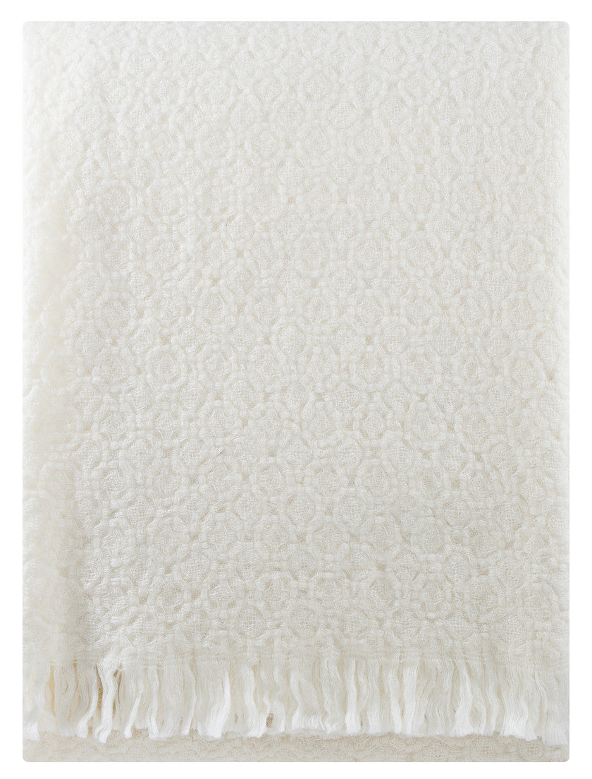 White textured throw on sale