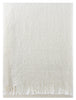 white textured woven white blanket scandinvian