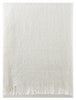 white textured woven white blanket scandinvian