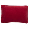 Red Velvet Button Closure Cushion