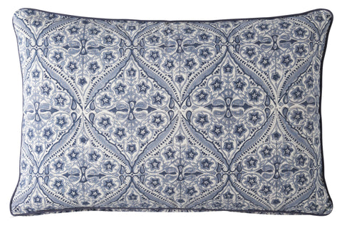 Blue Kumari Print Cushion